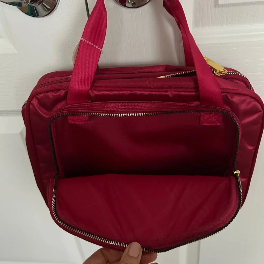 Joy Clean And Chic Expandable Toiletry Case Lipstick Red NWT